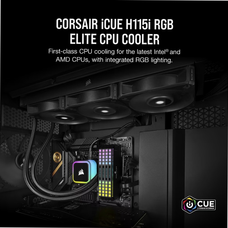 iCUE H115i RGB ELITE Liquid CPU Cooler
