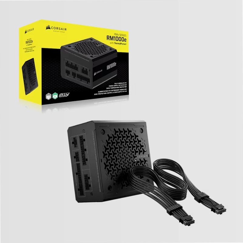 RM1000e ATX 3.1 Low-Noise ATX Power Supply with ThermalProtect 12V-2x6 Cable (EU)