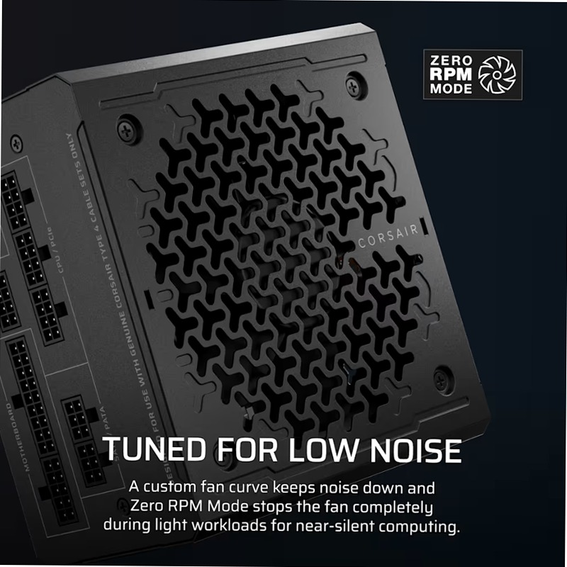RM1000e ATX 3.1 Low-Noise ATX Power Supply with ThermalProtect 12V-2x6 Cable (EU)