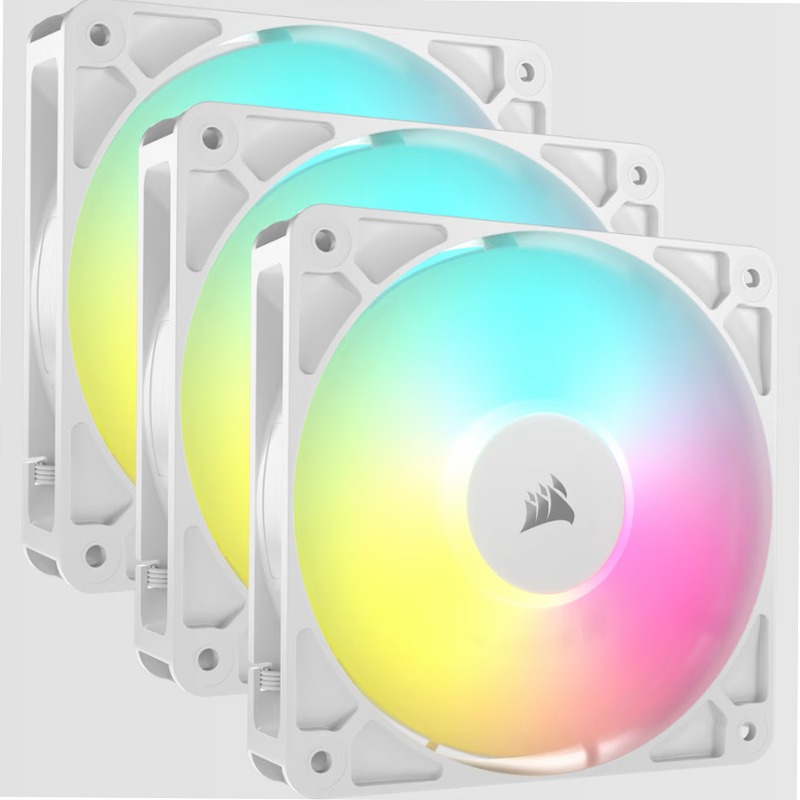 Ventole RS120 ARGB PWM da 120 mm - Confezione da tre - Bianco 120mm