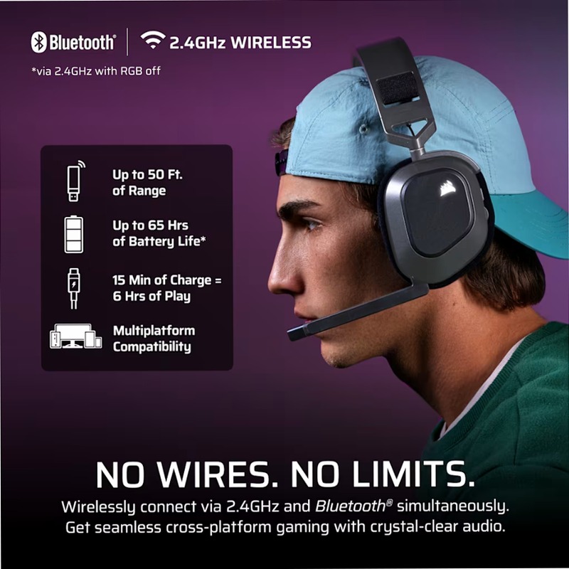 Cuffia gaming con microfono HS80 MAX Premium Wireless per Xbox con audio spaziale