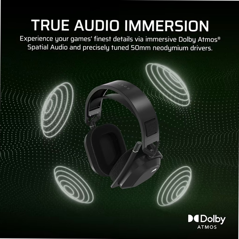 Cuffia gaming con microfono HS80 MAX Premium Wireless per Xbox con audio spaziale