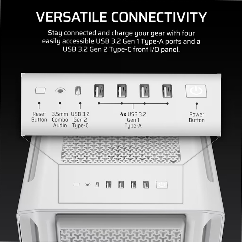 Case per PC mid-tower ad alte prestazioni 5000T - Bianco