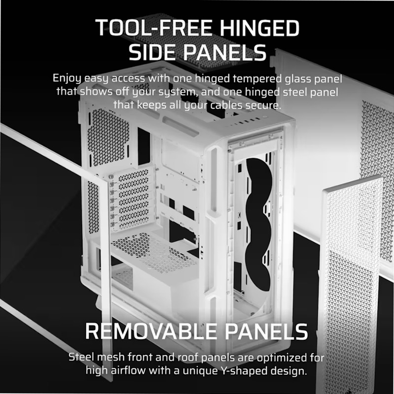 Case per PC mid-tower ad alte prestazioni 5000T - Bianco