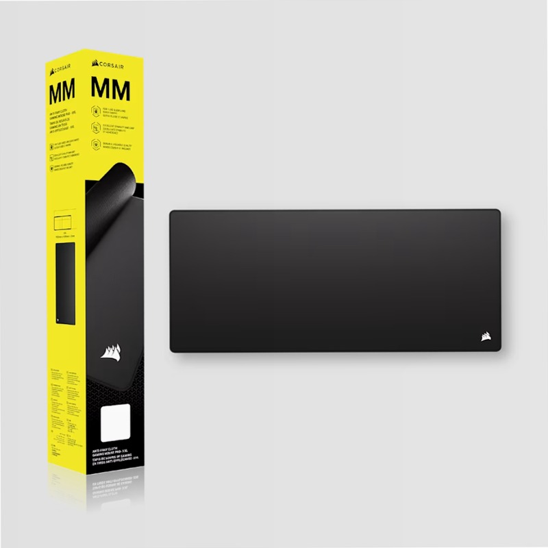 Mouse pad gaming in tessuto anti-sfilacciamento MM – XXL, nero