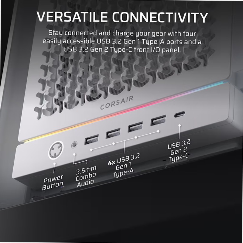 CASE PC MID-TOWER CORSAIR FRAME 5000D RS - BIANCO