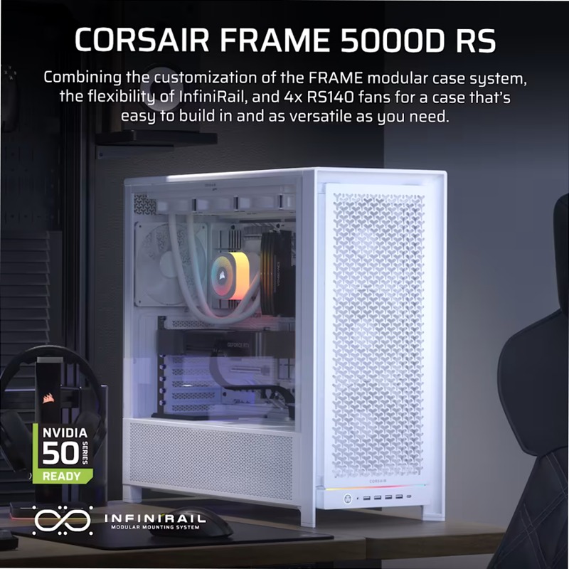 CASE PC MID-TOWER CORSAIR FRAME 5000D RS - BIANCO
