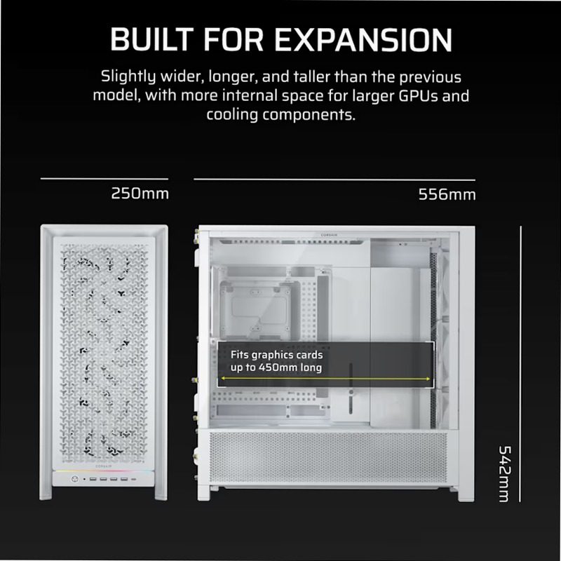 CASE PC MID-TOWER CORSAIR FRAME 5000D RS - BIANCO