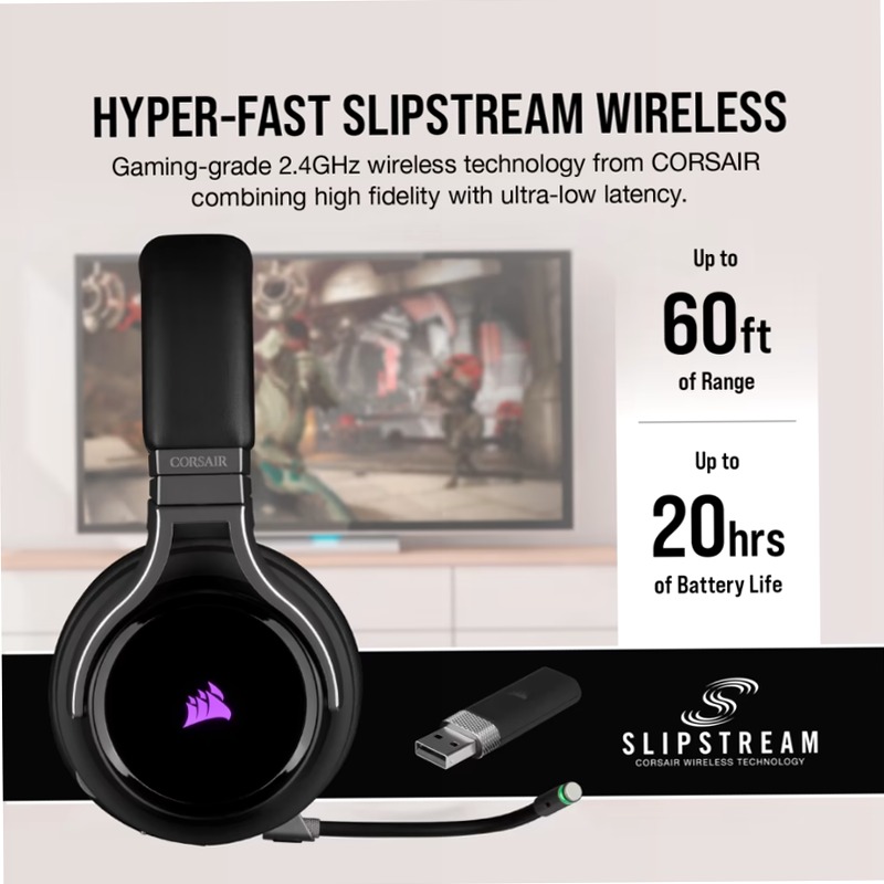 Cuffia Gaming VIRTUOSO RGB Wireless - Nera