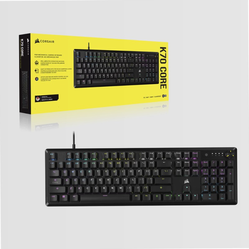 Tastiera Gaming K70 CORE RGB - Nera Plastica IT
