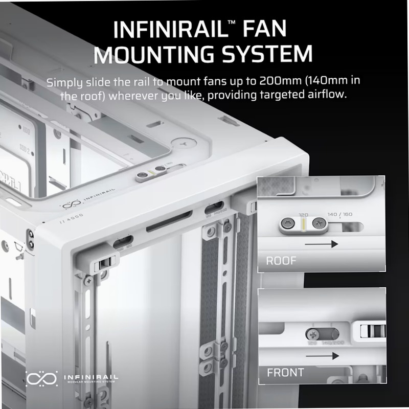 Case PC mid-tower modulare FRAME 4000D - Bianco