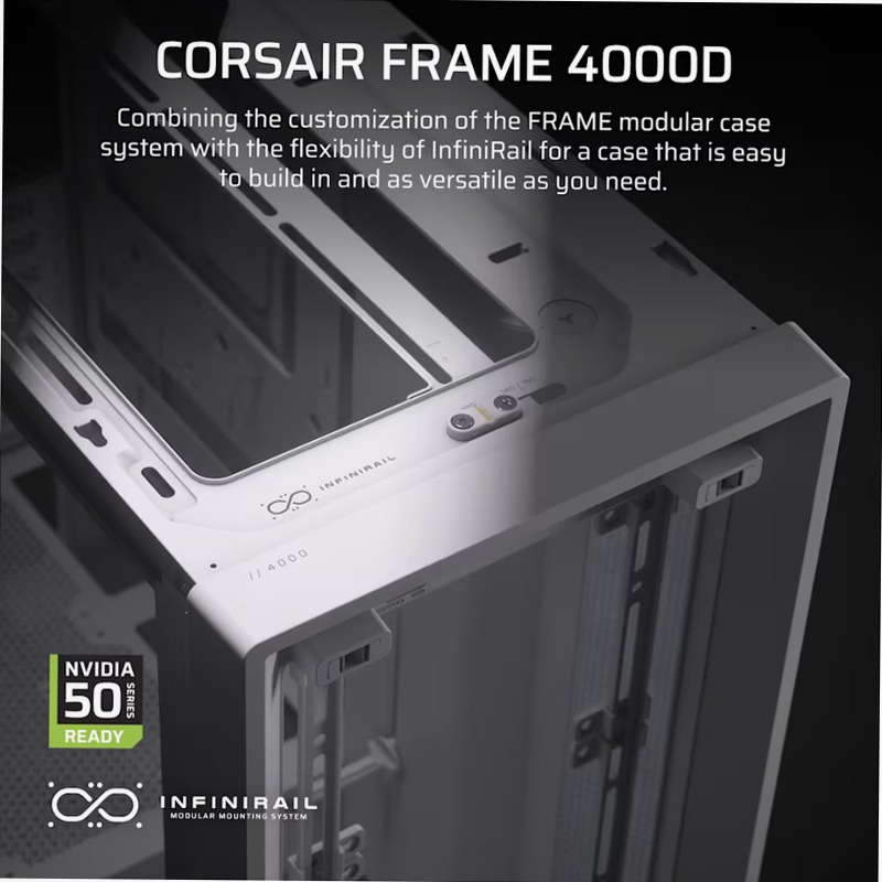 Case PC mid-tower modulare FRAME 4000D - Bianco