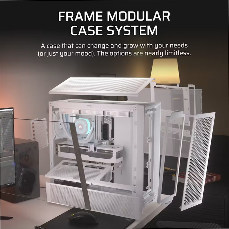 Case PC mid-tower modulare FRAME 4000D - Bianco