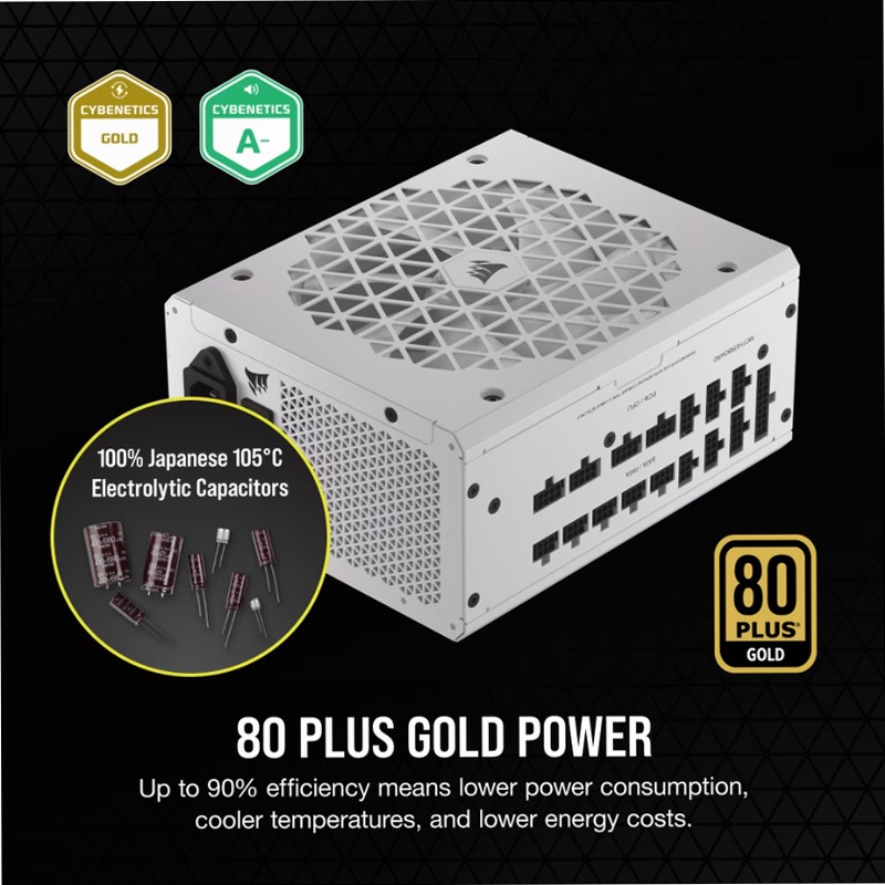 Alimentatore ATX RM1200x SHIFT interamente modulare 80 PLUS Gold - Bianco (EU)