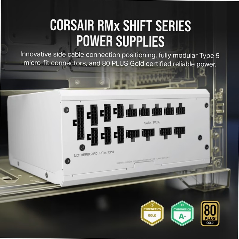 Alimentatore ATX RM1200x SHIFT interamente modulare 80 PLUS Gold - Bianco (EU)