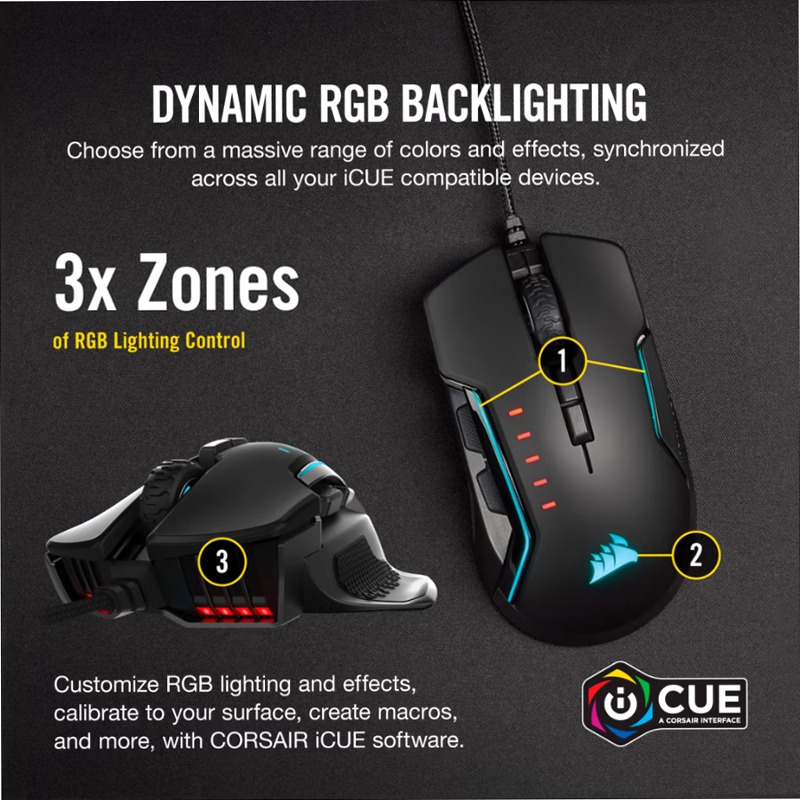 Mouse Gaming GLAIVE RGB PRO - Nero (EU)