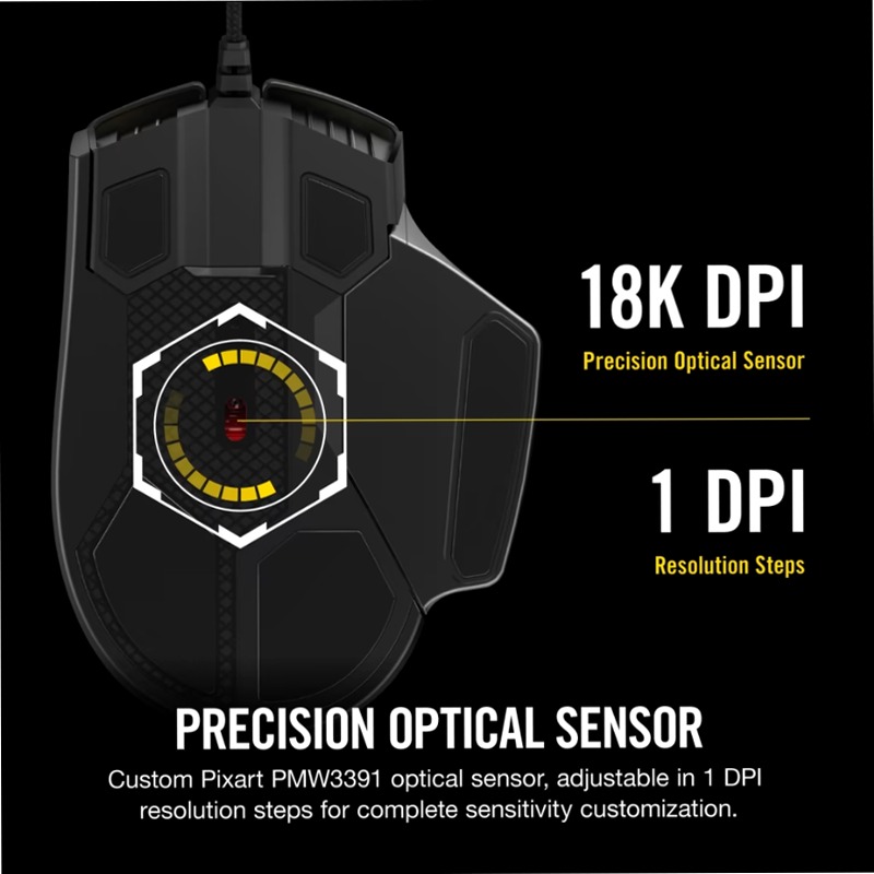 Mouse Gaming GLAIVE RGB PRO - Nero (EU)
