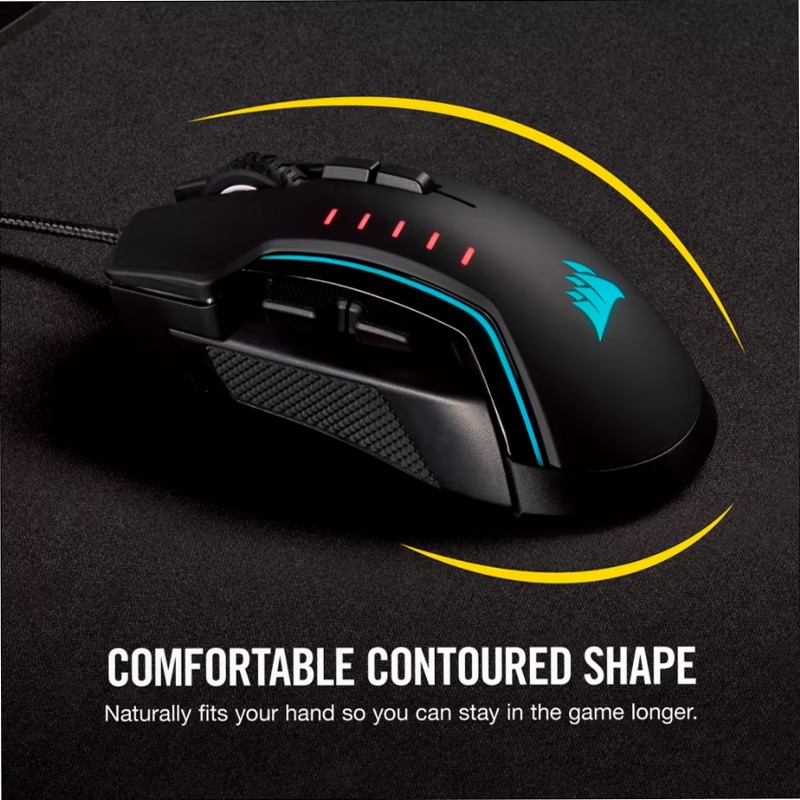 Mouse Gaming GLAIVE RGB PRO - Nero (EU)