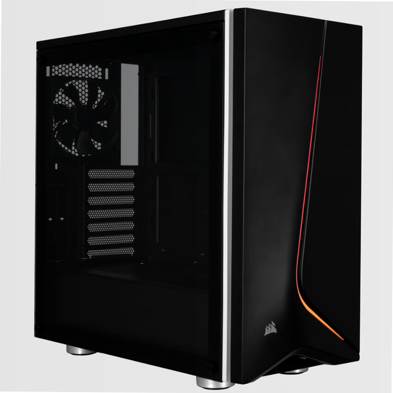 Case Carbide SPEC-06 RGB in vetro temperato — Nero