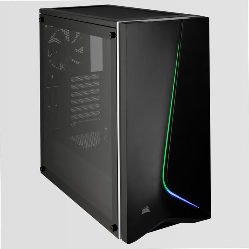 Case Carbide SPEC-06 RGB in vetro temperato — Nero