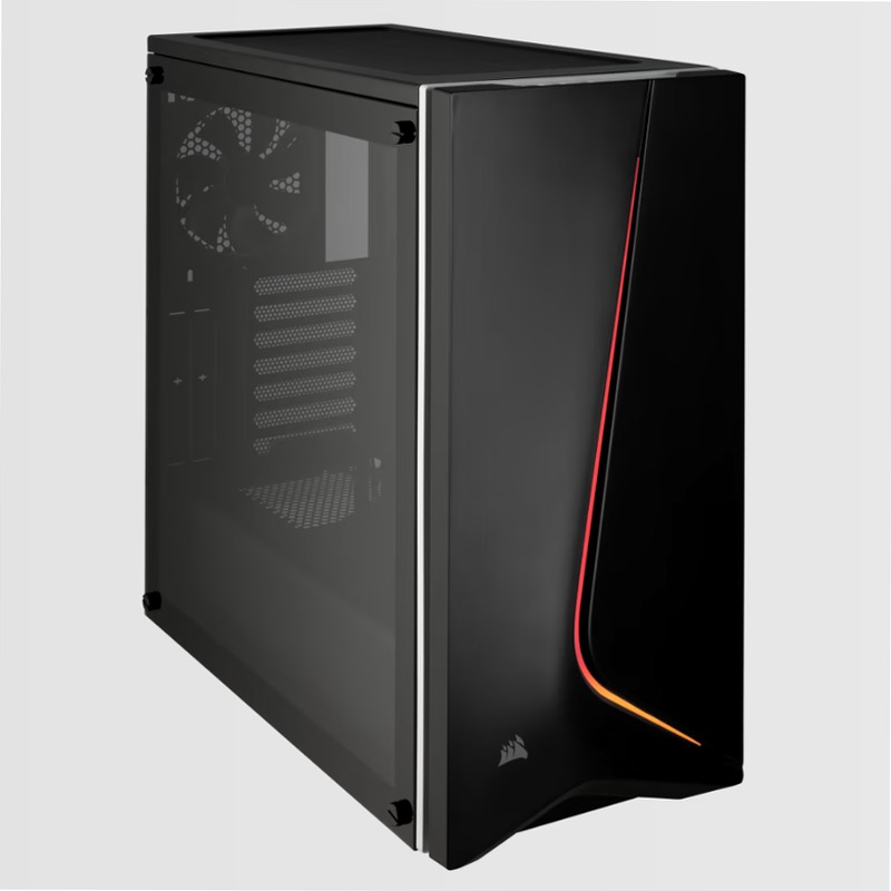 Case Carbide SPEC-06 RGB in vetro temperato — Nero