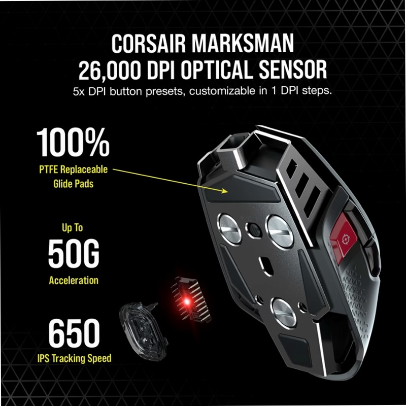 M65 RGB ULTRA WIRELESS - Mouse Gaming FPS Regolabile