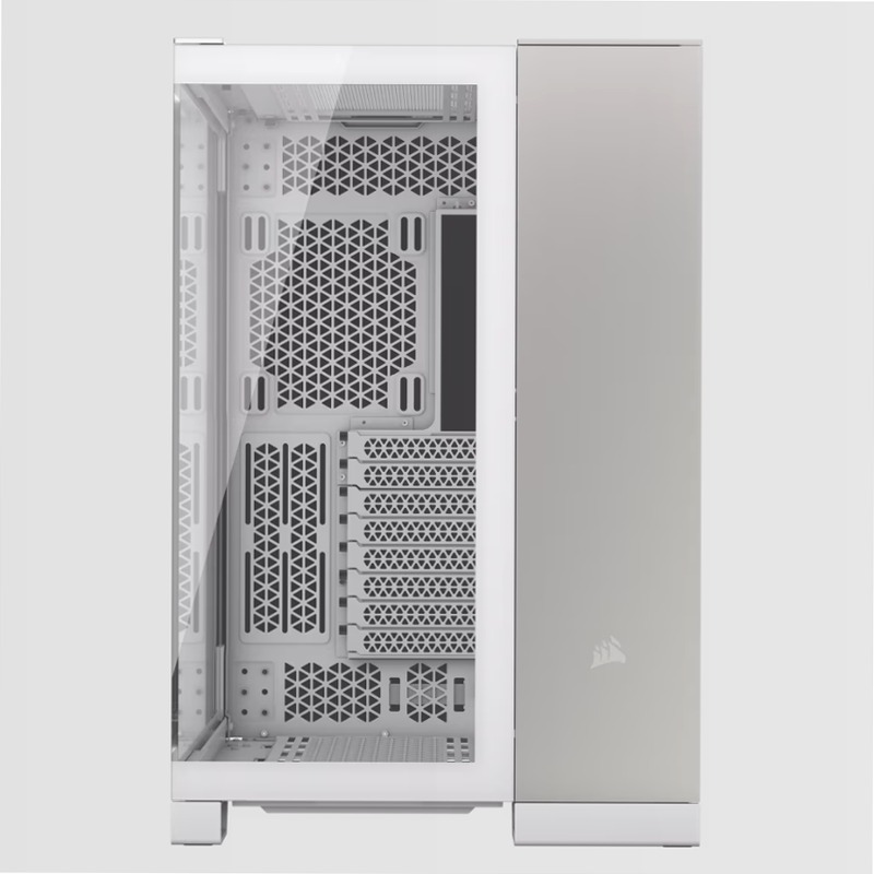 Case per PC Mid-Tower a doppia camera 6500X - Alluminio bianco/grigio satinato