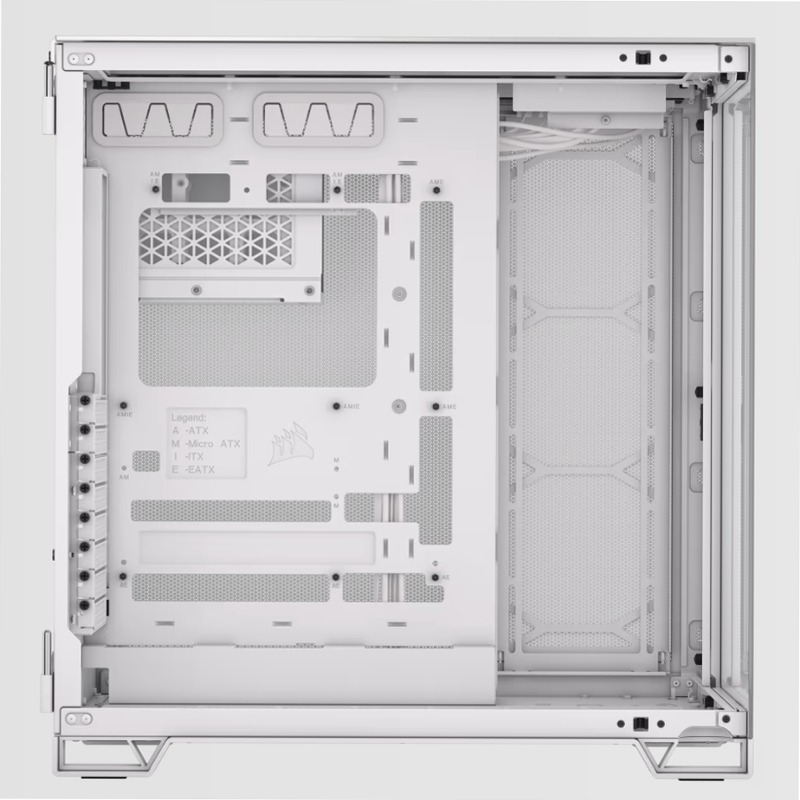 Case per PC Mid-Tower a doppia camera 6500X - Alluminio bianco/grigio satinato