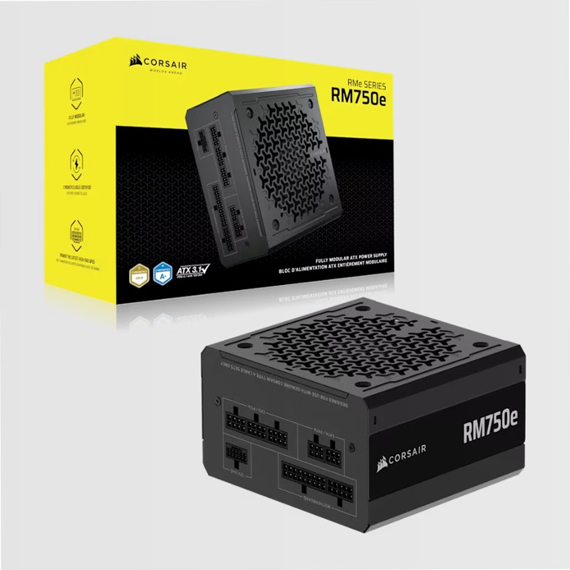 Alimentatore ATX RMe Series RM750e interamente modulare e a bassa rumorosità (UE)