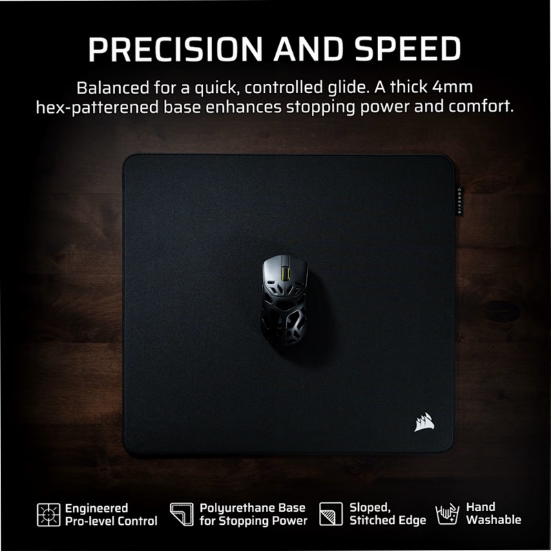 Mouse pad MM PRO Control Large - Nero Tessuto