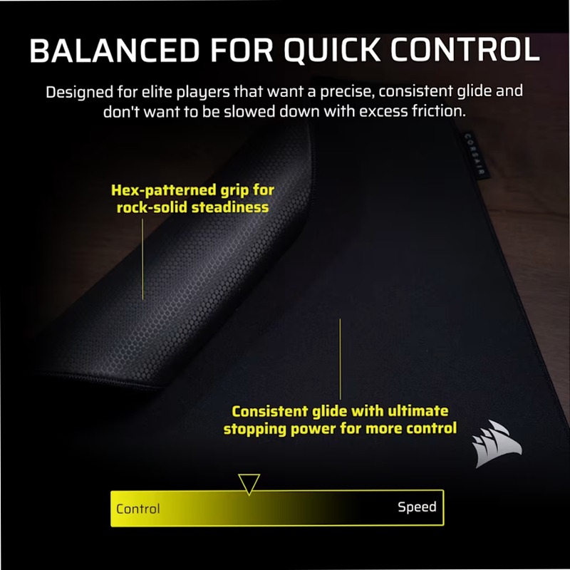 Mouse pad MM PRO Control Large - Nero Tessuto
