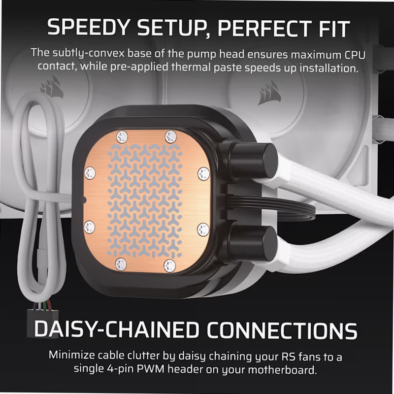 Dissipatore a Liquido NAUTILUS 360 RS LCD - Bianco