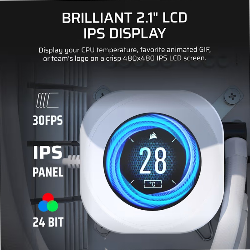 Dissipatore a Liquido NAUTILUS 360 RS LCD - Bianco