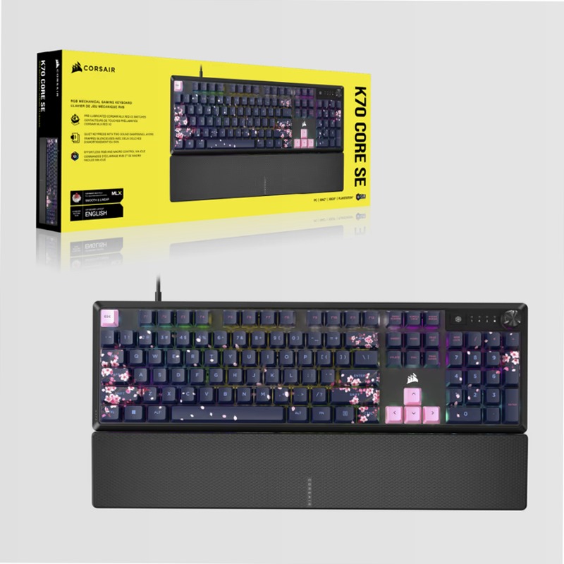 Tastiera Gaming K70 Core SE RGB - Dark Cherry Blossom Meccanica