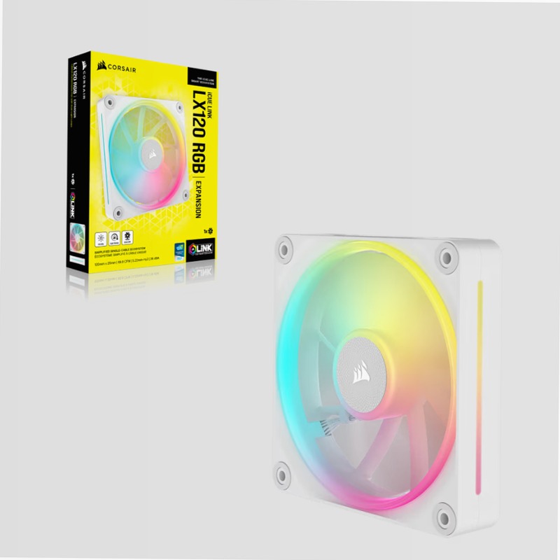 Espansione ventola PWM iCUE LINK LX120 RGB - Bianco 120mm LED