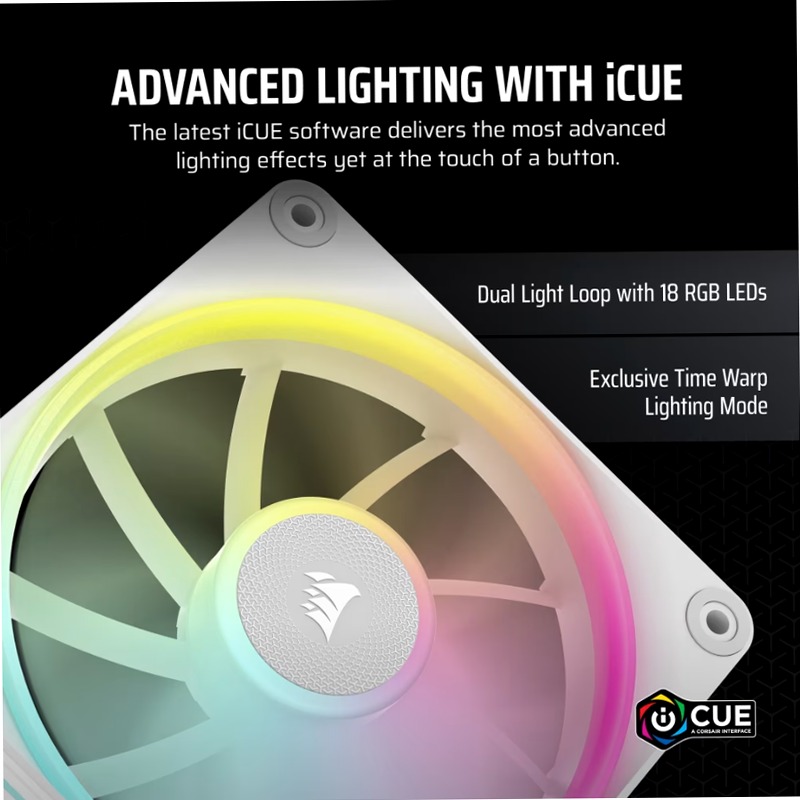Espansione ventola PWM iCUE LINK LX120 RGB - Bianco 120mm LED