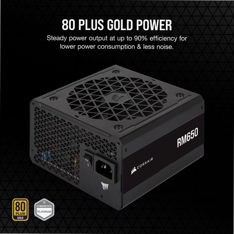 Alimentatore ATX RM650 Modulare da 650 Watt 80 Plus Gold 650w
