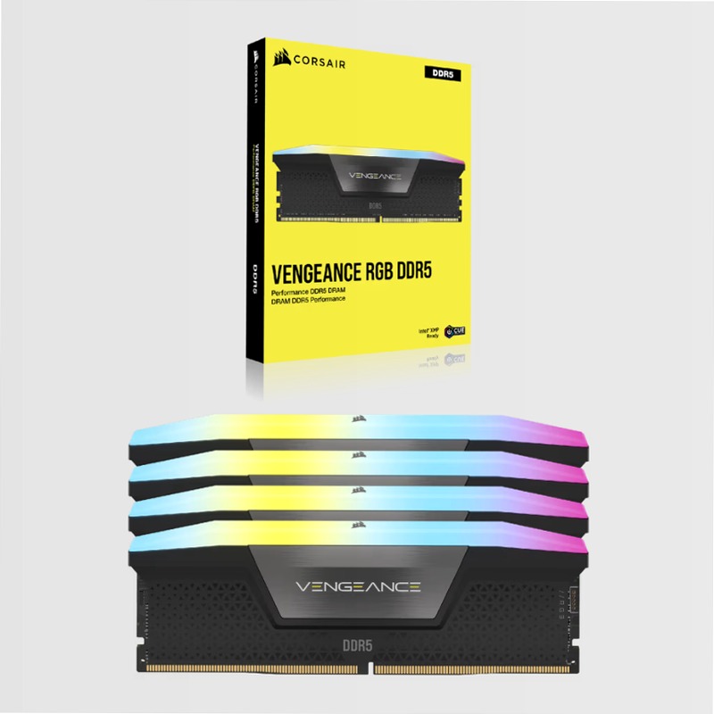 VENGEANCE® RGB 64GB (4x16GB) DDR5 DRAM Up To 6000MT/s CL36