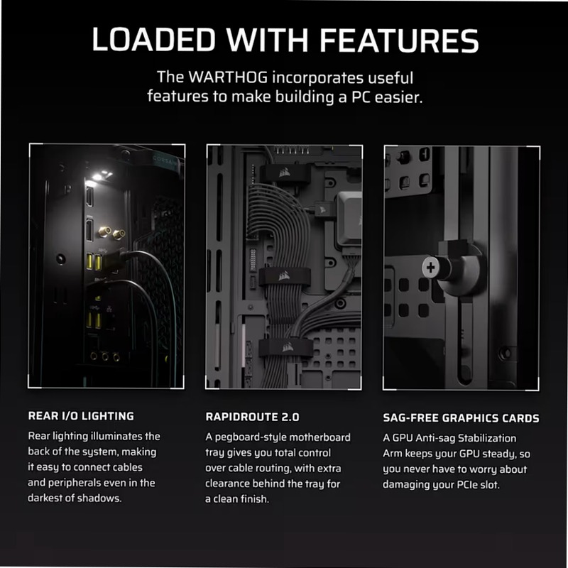 Case per PC Mid-Tower WARTHOG Airflow - Nero