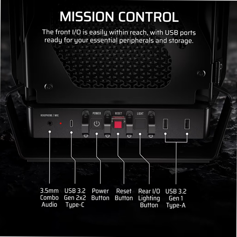 Case per PC Mid-Tower WARTHOG Airflow - Nero