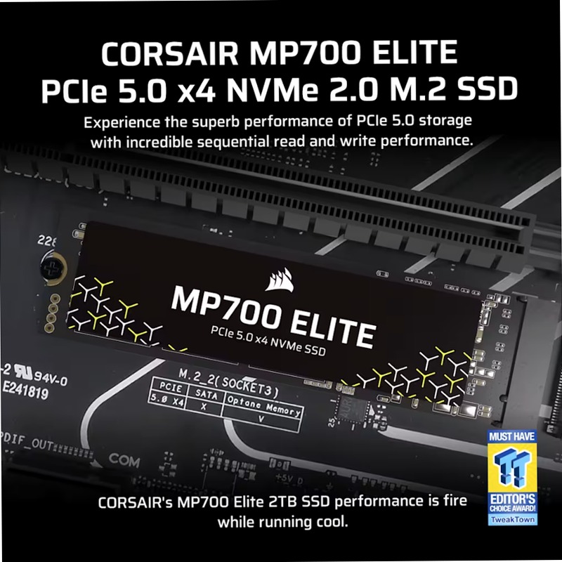 Unità SDD MP700 ELITE PCIe 5.0 x4 NVMe M.2 da 2 TB