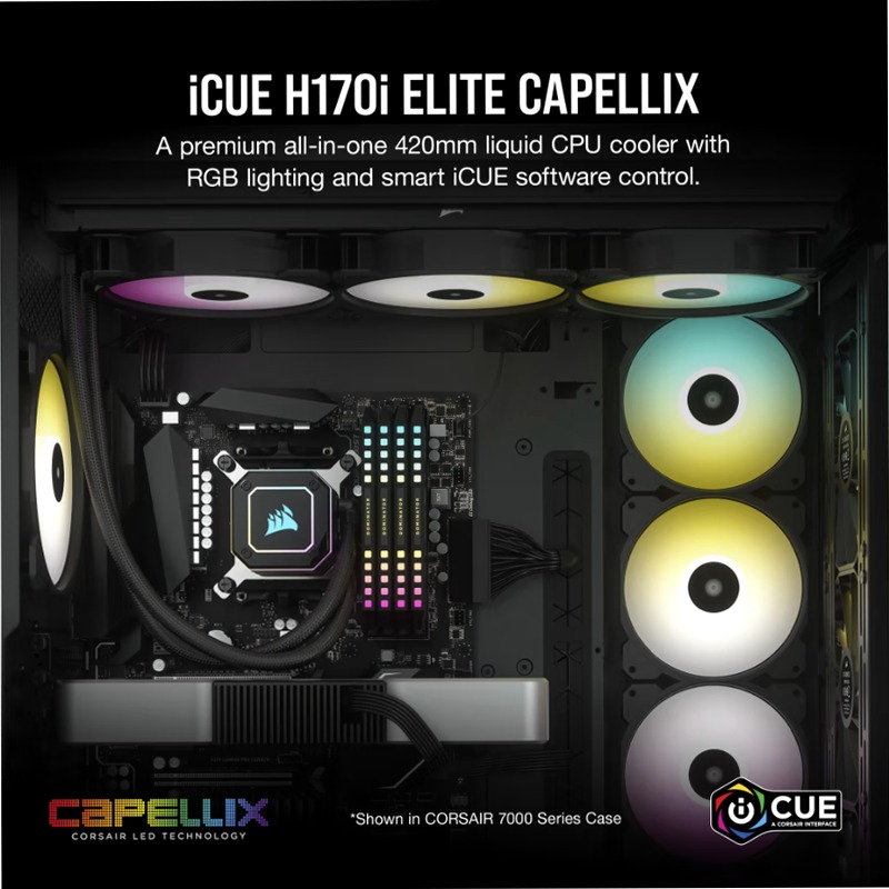 Cooler Liquido iCUE H170i ELITE CAPELLIX 420mm 3