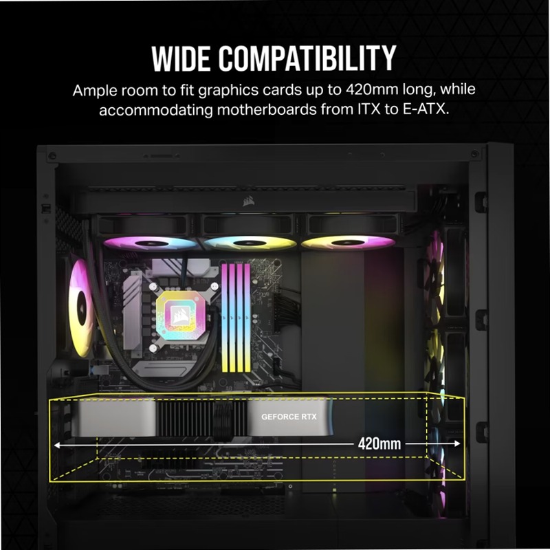 Case PC ATX mid-tower 5000D CORE AIRFLOW - Nero
