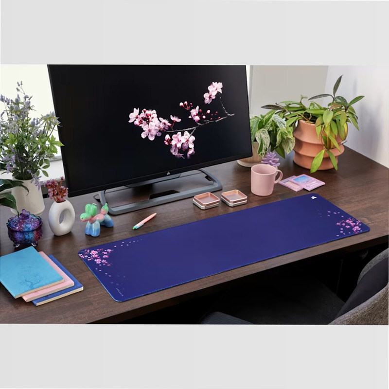 Mouse pad gaming in tessuto anti-sfilacciamento MM300 - Formato esteso - Dark Cherry