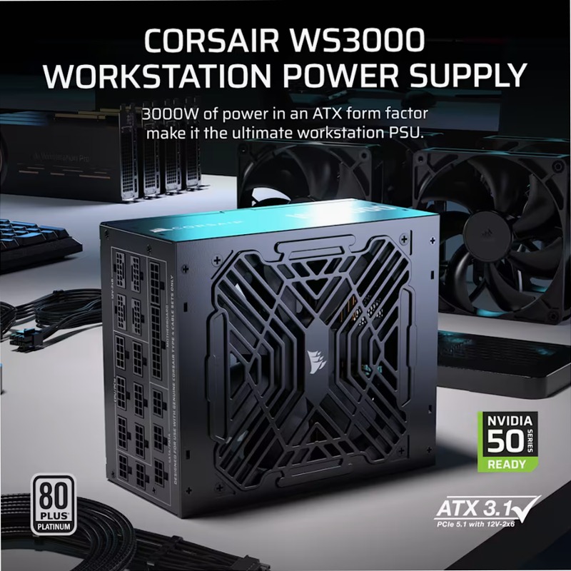 Alimentatore WS3000 - 3000W Modulare ATX 3.1 80 Plus Platinum