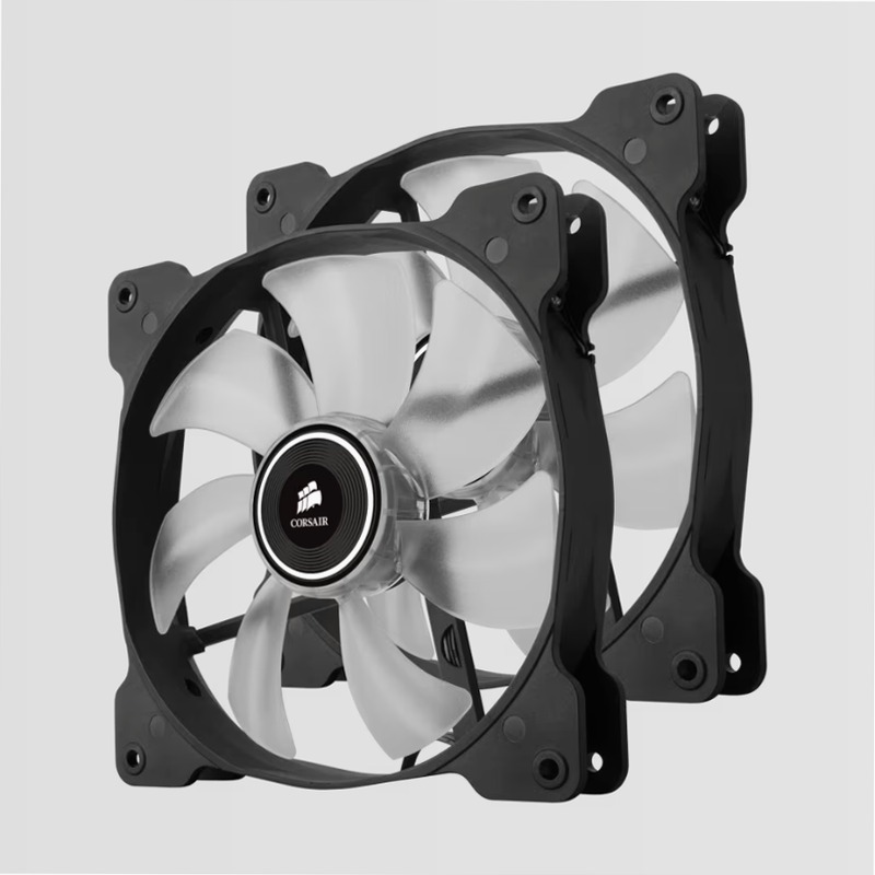 Air Series™ SP140 LED White High Static Pressure 140mm Fan Twin Pack
