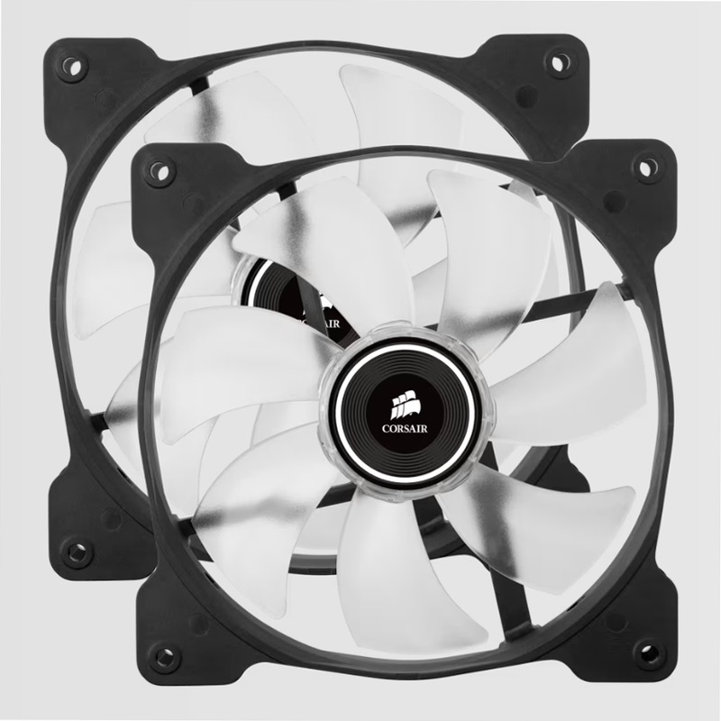 Air Series™ SP140 LED White High Static Pressure 140mm Fan Twin Pack
