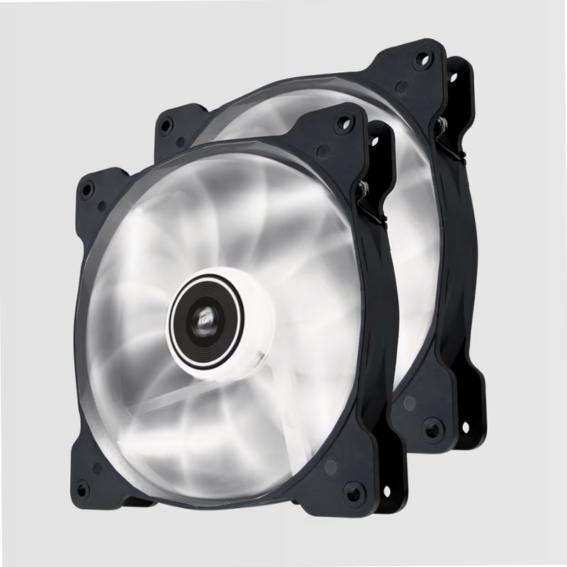 Air Series™ SP140 LED White High Static Pressure 140mm Fan Twin Pack