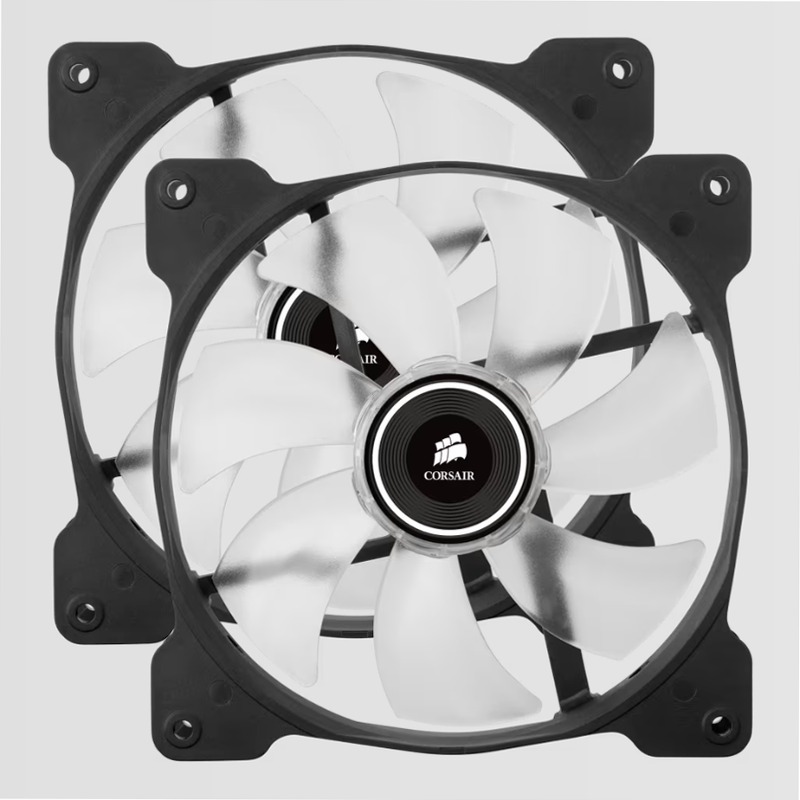 Air Series™ SP140 LED White High Static Pressure 140mm Fan Twin Pack
