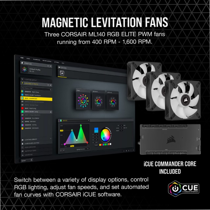 Cooler Liquido iCUE H170i ELITE con Display LCD